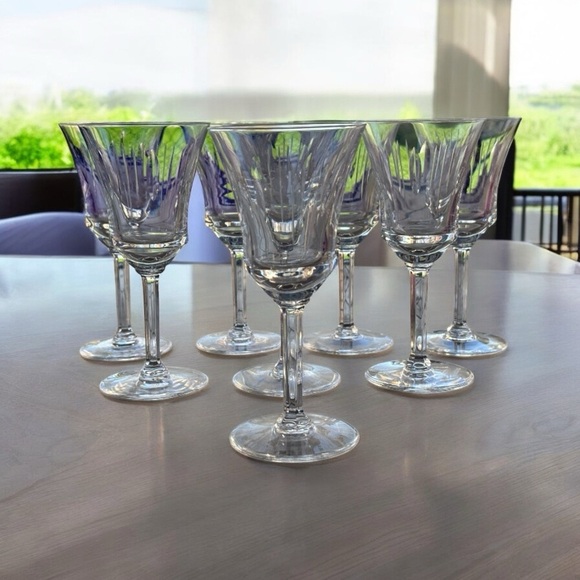 Vintage Phillips Cut Glass Co. Montreal, Canada. 6 Wine Goblets. 20 Piece Set. - Picture 3 of 10